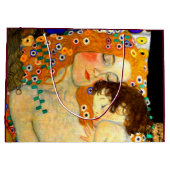 グスタフのクリムトアールヌーボーによる母そして子供 ラージペーパーバッグ (裏面)