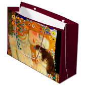 グスタフのクリムトアールヌーボーによる母そして子供 ラージペーパーバッグ (正面アングル)