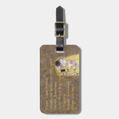 グスタフのクリムトアールヌーボーJugendstil Cによるキス ラゲッジタグ (正面縦)