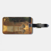 グスタフのクリムトアールヌーボーJugendstil Cによるキス ラゲッジタグ (裏面横)