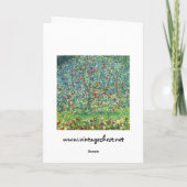 グスタフのクリムト: りんごの木 カード (裏面)