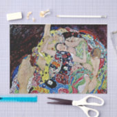 グスタフのクリムト、アールヌーボーのアール・デコ、VIによる娘 薄葉紙 (クラフト)