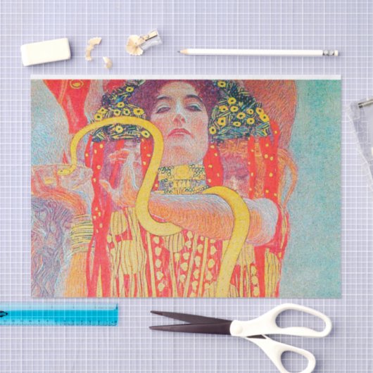 グスタフのクリムト、アールヌーボーのヴィンテージ、decoによるMedizin 薄葉紙 (クラフト)