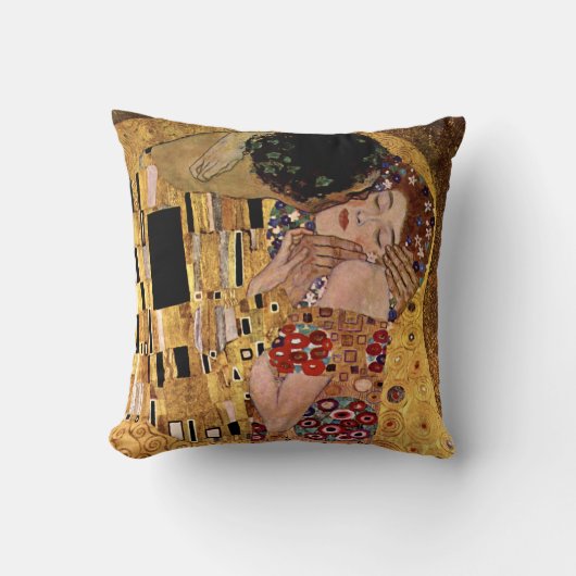 グスタフのクリムト: キス(詳細) クッション (正面)