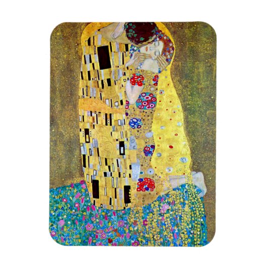 グスタフのクリムト、ヴィンテージアールヌーボーによるキス マグネット (縦)