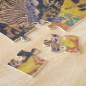 グスタフのクリムト-女性With Fan Painting ジグソーパズル (側面)