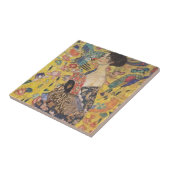グスタフのクリムト-女性With Fan Painting タイル (側面)