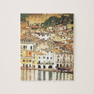 グスタフのクリムト-湖GardaのMalcesine ジグソーパズル