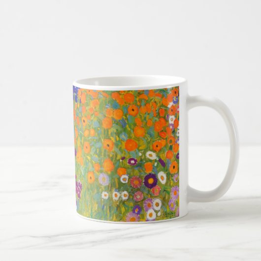 グスタフのクリムト: 花園 コーヒーマグカップ (右)