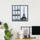 グスタフエッフェルズタワーアンダー建築 ポスター (ホームオフィス)