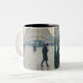 グスタフカイルボットパリ通りレイニーデイ ツートーンマグカップ (正面左)