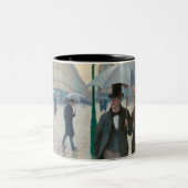 グスタフカイルボットパリ通りレイニーデイ ツートーンマグカップ (中央)