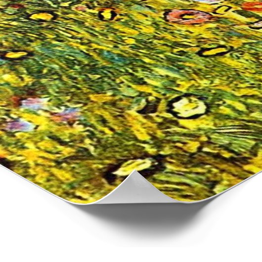 グスタフクリムトによる十字付き庭園 ポスター (角)