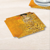 グスタフクリムトのアデレ・ブロッホ・バウアーIポートレート ペーパーコースター (アングル)