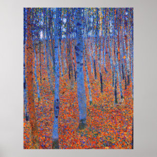 グスタフクリムトのビーチグローブ私の有名な絵画もの ポスター