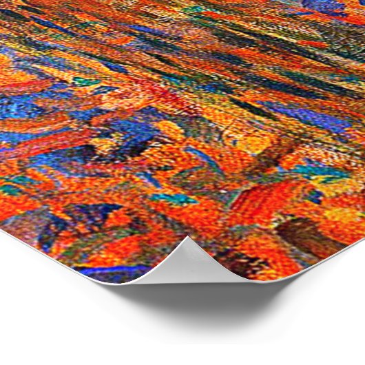 グスタフクリムトのビーチグローブ私の有名な絵画もの ポスター (角)