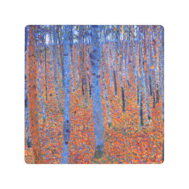 グスタフクリムトのビーチグローブ私の有名な絵画もの メタルプリント