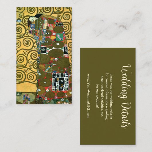 グスタフクリムトのフルフィルメント(受け入れ結婚) エンクロージャーカード (正面/裏面)