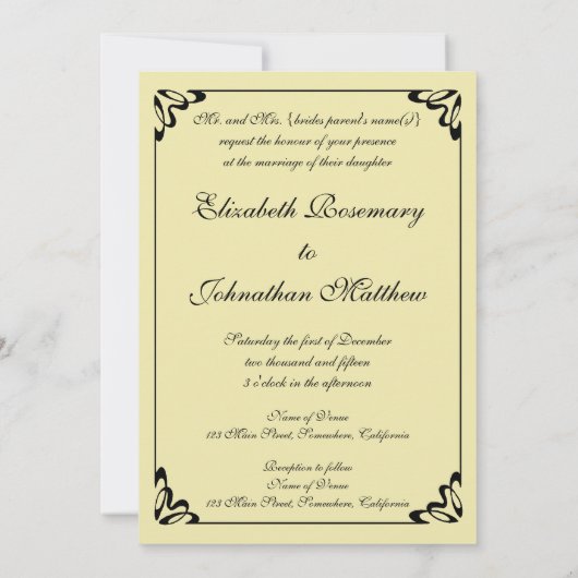 グスタフクリムトのフルフィルメント(受け入れ結婚) 招待状 (裏面)