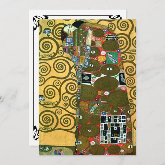 グスタフクリムトのフルフィルメント(受け入れ結婚) 招待状 (正面/裏面)