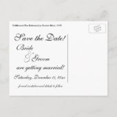 グスタフクリムトのフルフィルメント(受け入れ結婚) 案内ポストカード (裏面)