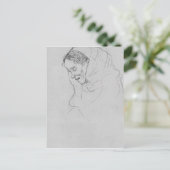 グスタフクリムトのプロフィールの老婦人の頭 ポストカード (スタンド正面)