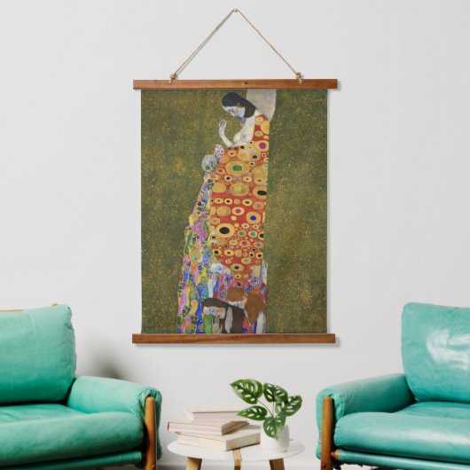 グスタフクリムトの希望II （1907年～1908年） 吊り下げ型タペストリー (リビング)
