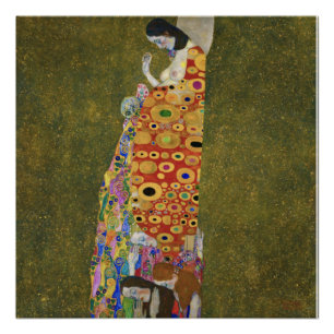 グスタフクリムトの希望II (1907-1908)有名絵画な ポスター