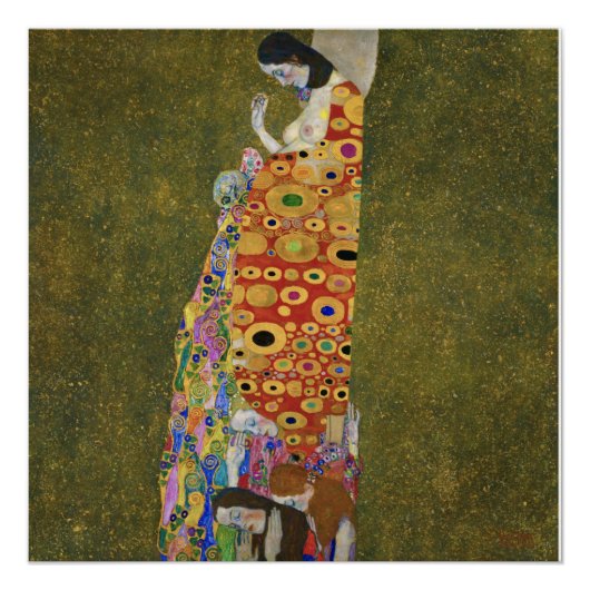 グスタフクリムトの希望II (1907-1908)有名絵画な ポスター (正面)