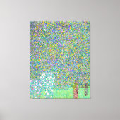 グスタフクリムトの木の下のローズブ絵画シュ キャンバスプリント (正面)