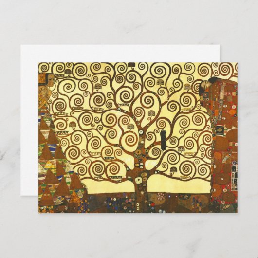 グスタフクリムトの木の生活はがき ポストカード (正面/裏面)