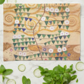 グスタフクリムトの生活の木の右側 キッチンタオル (折り畳み)