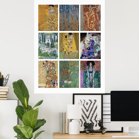グスタフクリムトの絵画 ポスター (ホームオフィス)