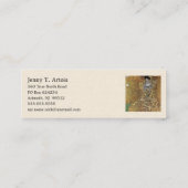 グスタフクリムトの金ゴールドのレディ、アデレ・ブロッホ・バウアー スキニー名刺 (裏面)