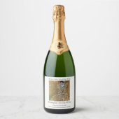 グスタフクリムトの金ゴールドのレディ、アデレ・ブロッホ・バウアー スパークリングワインラベル (正面)