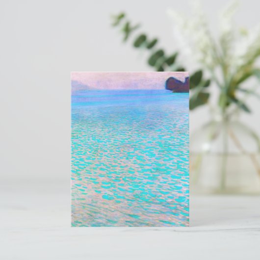 グスタフクリムトのattersee有名な絵画もの。 ポストカード (スタンド正面)