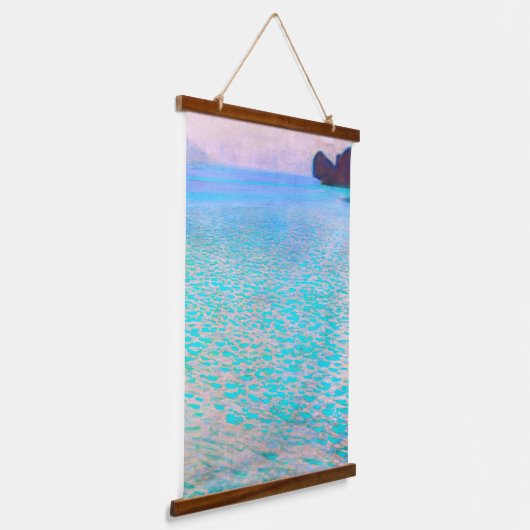 グスタフクリムトのattersee有名な絵画もの。 吊り下げ型タペストリー (傾斜あり)