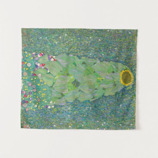 グスタフクリムトひまわりヴィンテージフローラタペストリー タペストリー (正面(横))