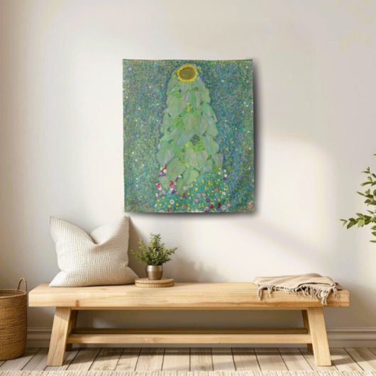 グスタフクリムトひまわりヴィンテージフローラタペストリー タペストリー