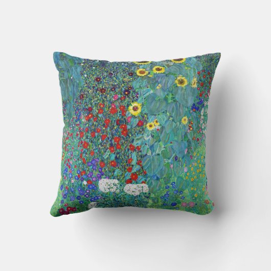 グスタフクリムトひまわり付きファームガーデン クッション (裏面)