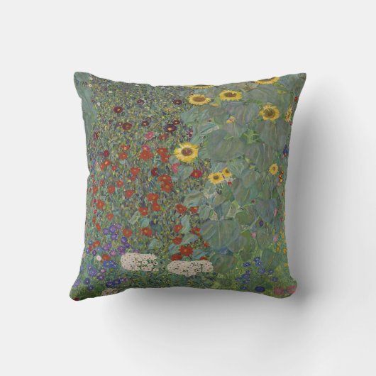 グスタフクリムトひまわり付きファームガーデン クッション (裏面)