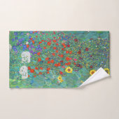 グスタフクリムトひまわり付きファームガーデン ハンドタオル (ハンドタオル)