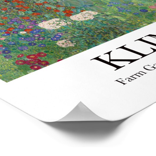 グスタフクリムトひまわり付きファームガーデン ポスター (角)