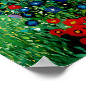 グスタフクリムトひまわり付きファームガーデン ポスター (角)