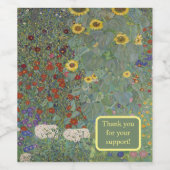 グスタフクリムトひまわり付きファームガーデン ワインラベル (シングルラベル)