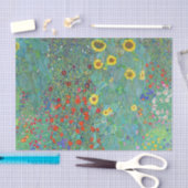 グスタフクリムトひまわり付きファームガーデン   薄葉紙 (クラフト)