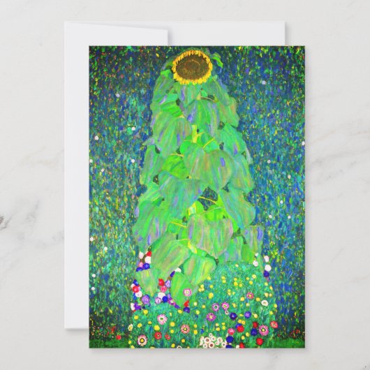 グスタフクリムトひまわり 招待状 (正面)