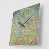 グスタフクリムトアップルツリー スクエア壁時計 (傾斜)