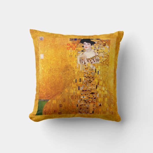 グスタフクリムトアデレブロッホバウアーヴィンテージアールヌーボー クッション (正面)