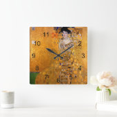 グスタフクリムトアデレポートレートヴィンテージ スクエア壁時計 (ホーム)